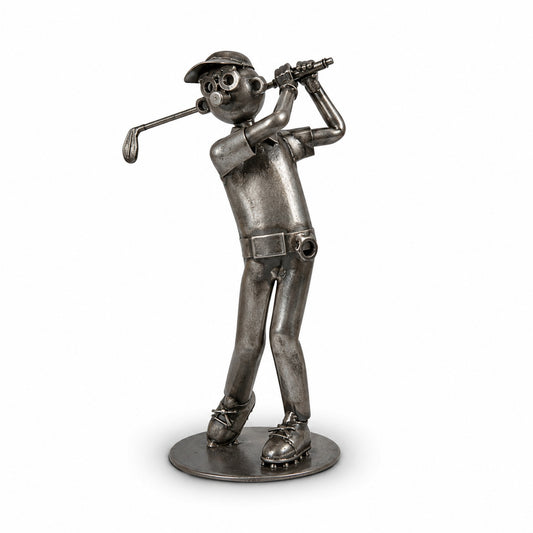 Metal Golfer Figurine